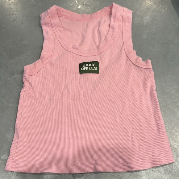 Daily Drills Pink Ribbed Tank Top - Picture 7 of 7
